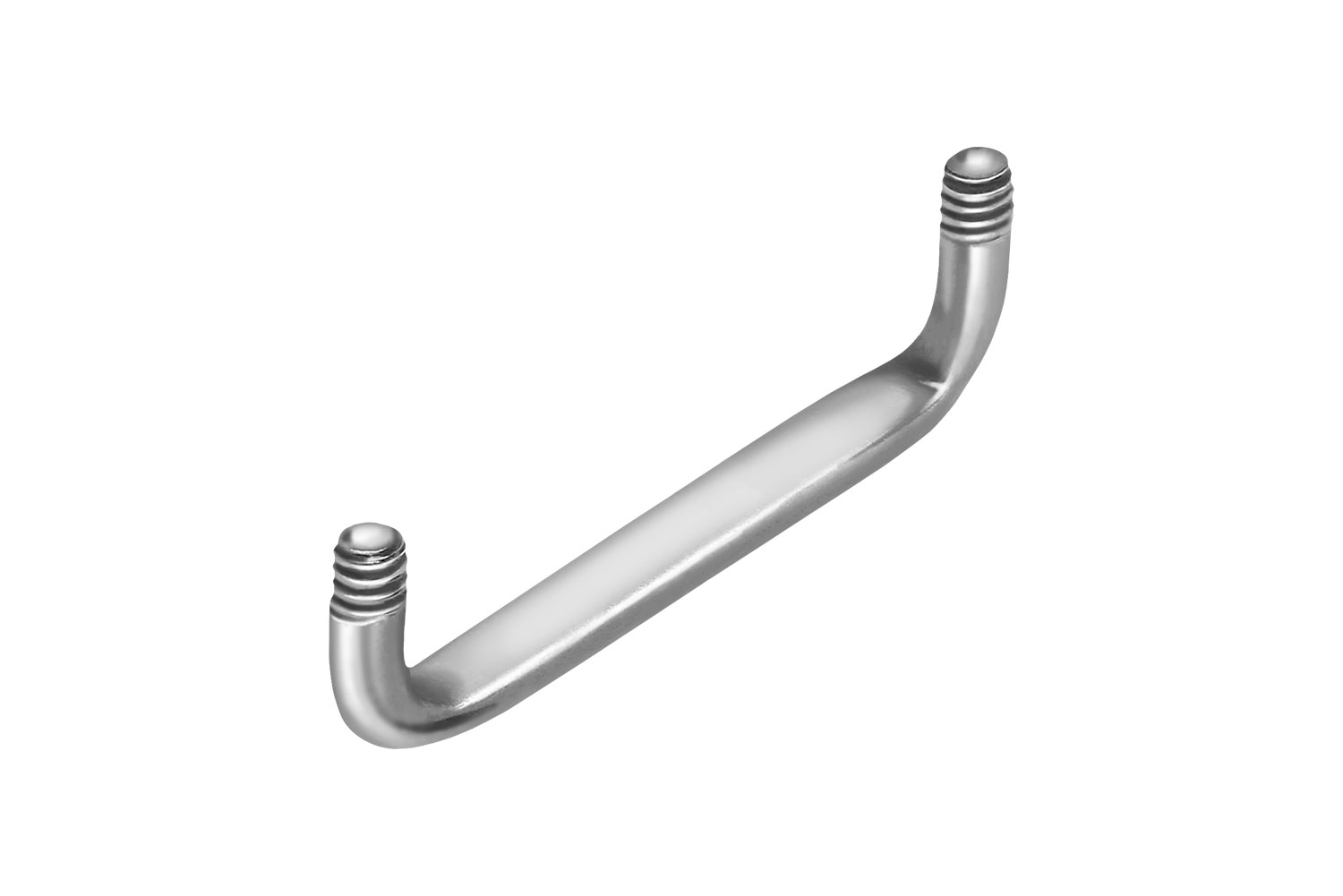 Titan Surface Barbell Piercing FLACH (90 Grad) ohne Kugeln